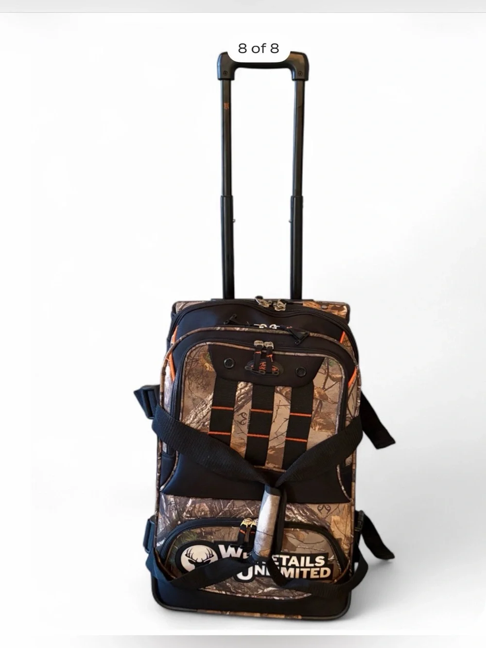 Whitetails Unlimited Camo Rolling Suitcase Wheeled Luggage